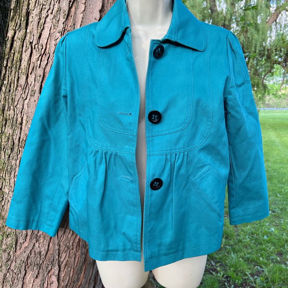 Black Rivet teal jacket Small